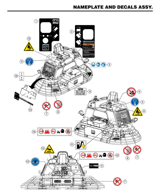 STXD6I Nameplate and Decals Assembly