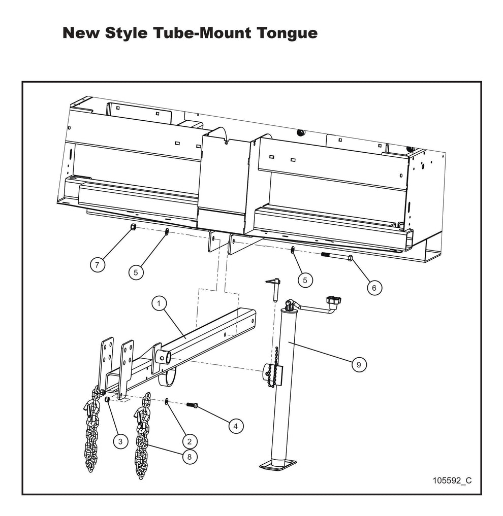 New Style Tube-Mount Tongue Parts By Allmand