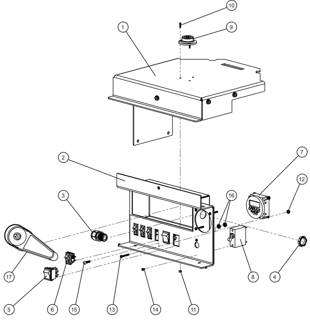 Night-Lite E-Series Manual Winch- Electric Winch Component Box (1 of 3) Assembly Parts By Allmand
