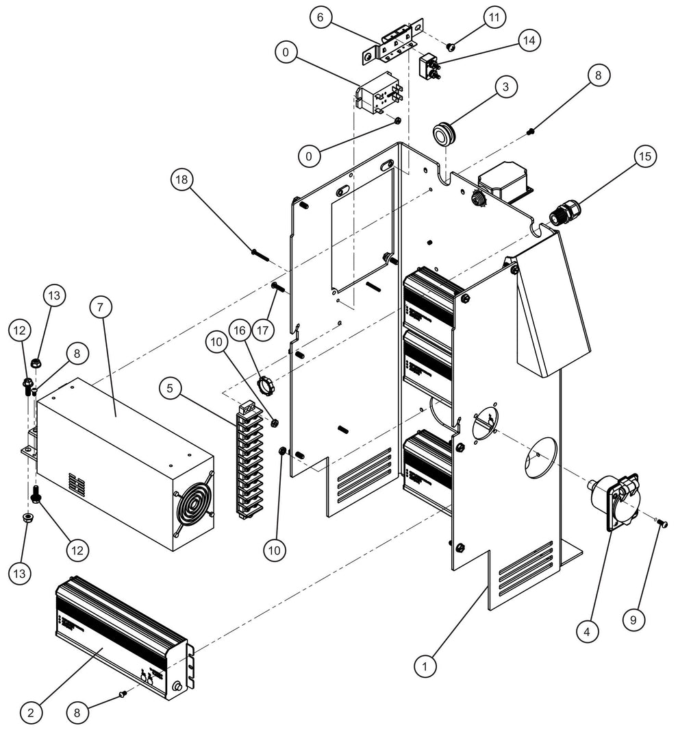 Night-Lite E-Series Manual Winch- Electric Winch Component Box (2 of 3) Assembly Parts By Allmand