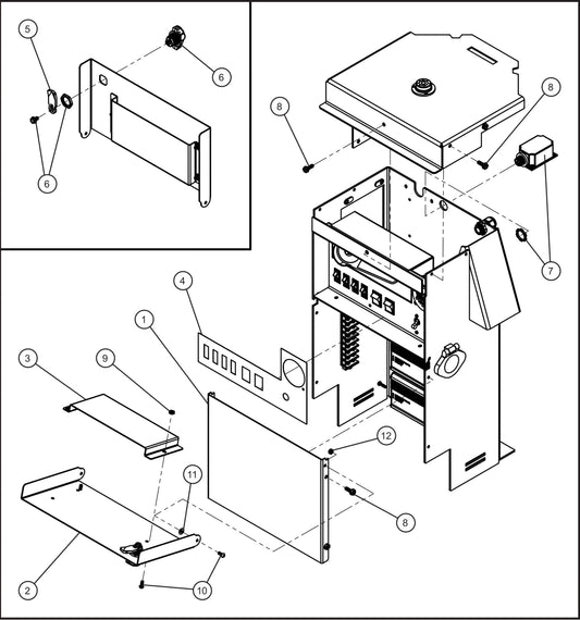 Night-Lite E-Series Manual Winch- Electric Winch Component Box (3 of 3) Assembly Parts By Allmand