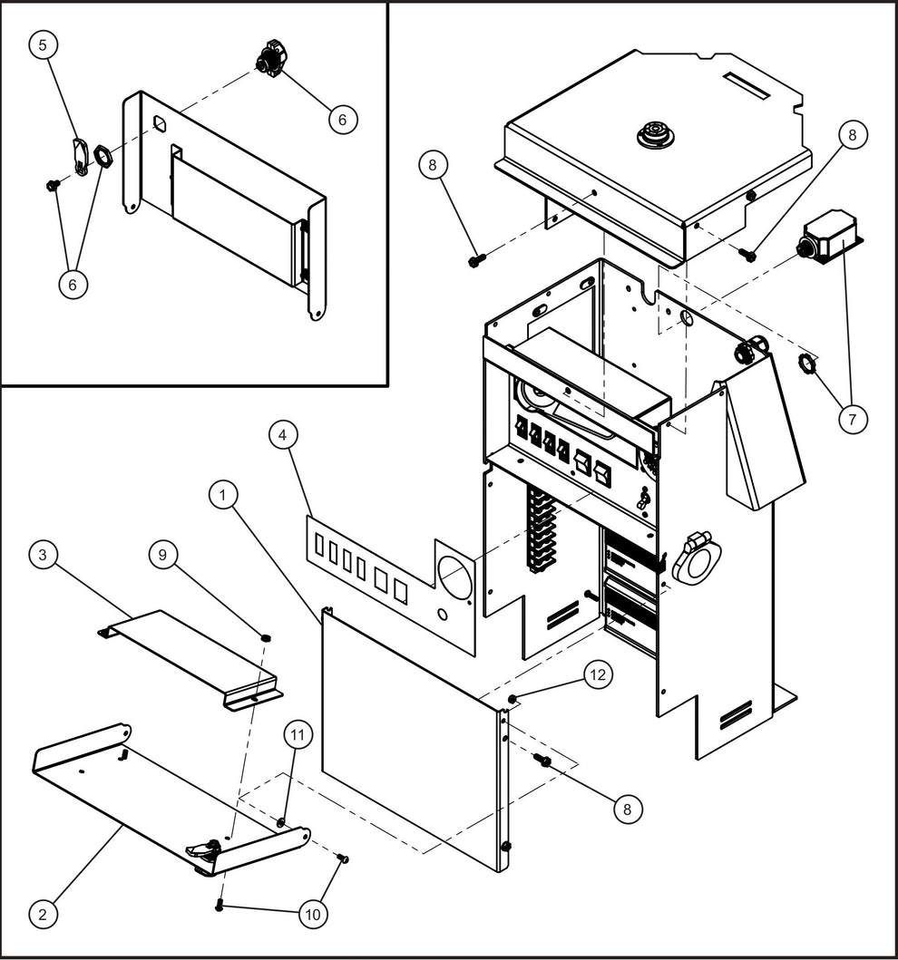 Night-Lite E-Series Manual Winch- Electric Winch Component Box (3 of 3) Assembly Parts By Allmand