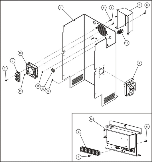 Night-Lite E-Series Manual Winch Component Box (2 of 3) Assembly Parts By Allmand