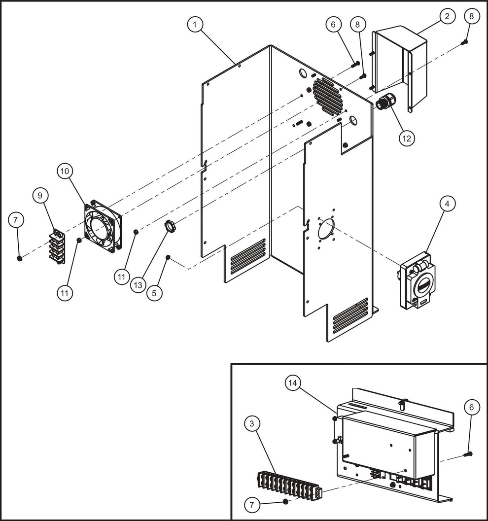 Night-Lite E-Series Manual Winch Component Box (2 of 3) Assembly Parts By Allmand