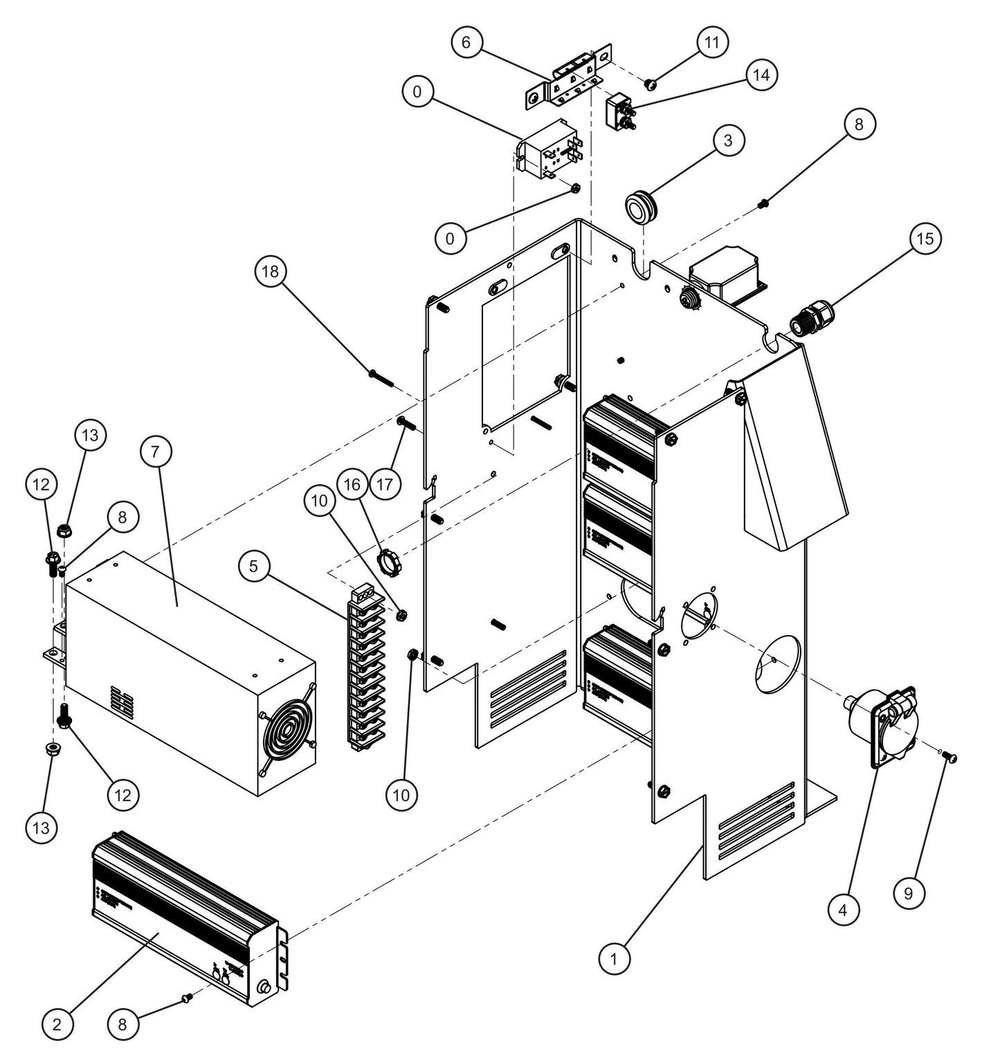 Night-Lite E-Series Electric Winch Component Box (2 of 3) Assembly Parts for Portable Lights Parts by Allmand