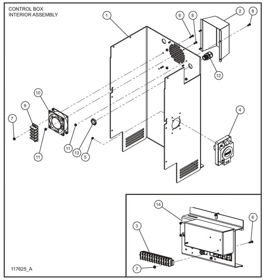 Night-Lite E-Series Electric Winch Manual Winch Component Box (2 of 3) Assembly Parts for Portable Lights Parts by Allmand