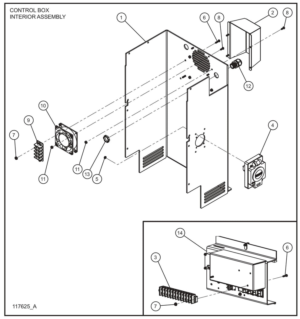 Night-Lite E-Series Electric Winch Manual Winch Component Box (2 of 3) Assembly Parts for Portable Lights Parts by Allmand