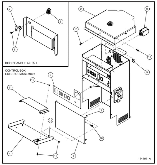Night-Lite E-Series Electric Winch Manual Winch Component Box (3 of 3) Assembly Parts for Portable Lights Parts by Allmand