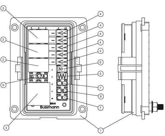LD Series Night-Lite Pro II LSC Harness Control Fuse Panel Assembly Parts By Allmand