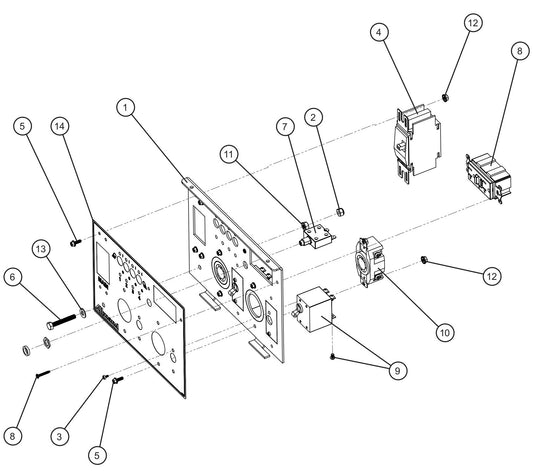 LD Series Night-Lite Pro II 2-30AMP Twistlock 1-20AMP GFCI Outlet Package Assembly Parts By Allmand
