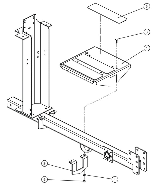 LD Series Night-Lite Pro II Vertical Tower Tongue Platform Assembly Parts By Allmand