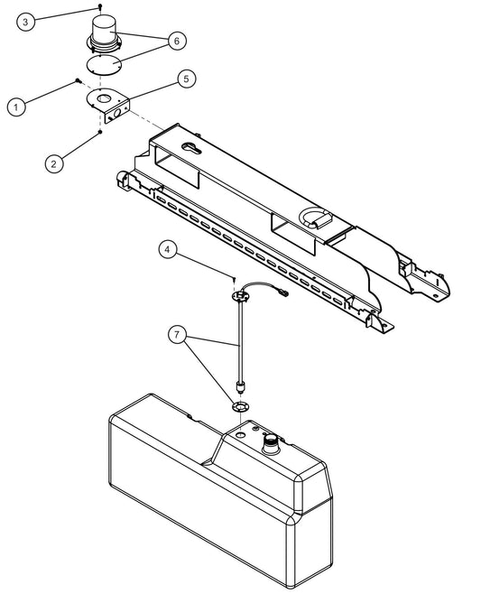LD Series Night-Lite Pro II Low Fuel Beacon with Fuel Level Sender Assembly Parts By Allmand