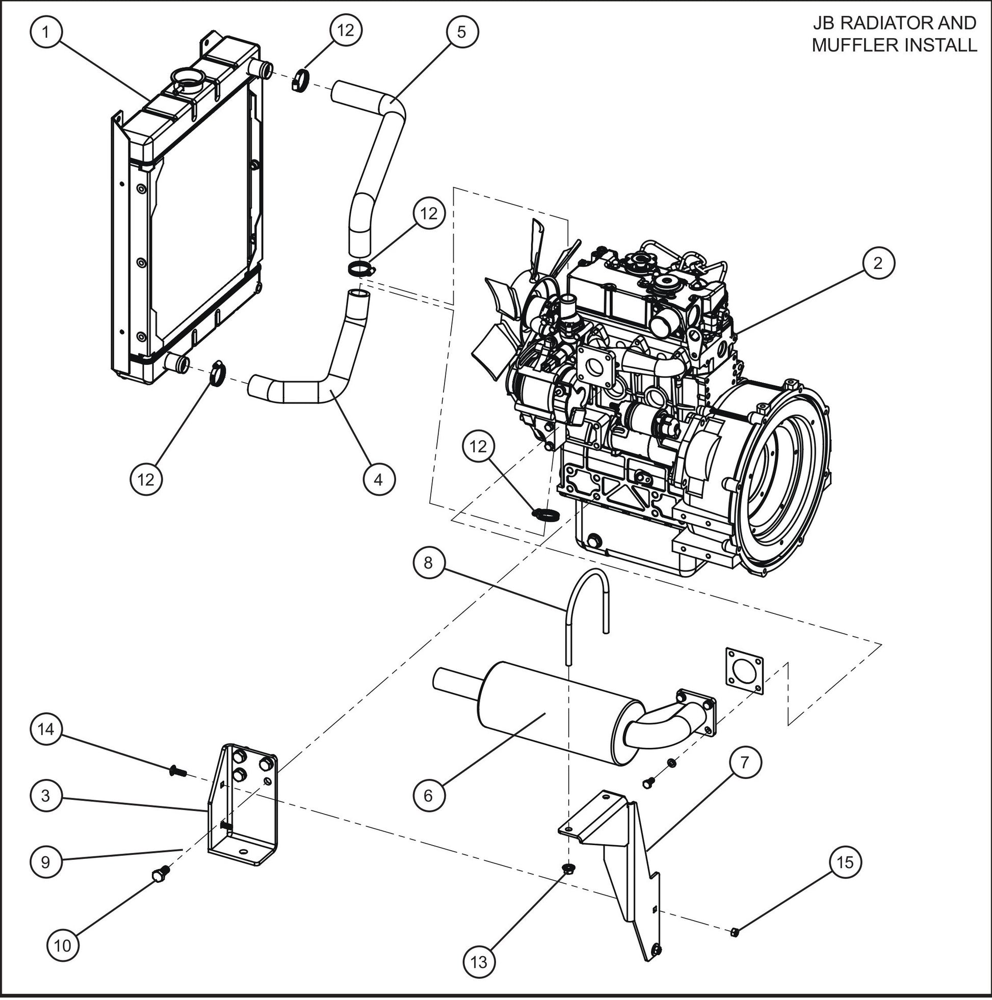LD Series Night-Lite Pro II CAT/Perkins 1.1 Engine Group (1 of 7) Assembly-1 Parts By Allmand