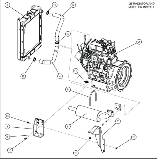 LD Series Night-Lite Pro II CAT/Perkins 1.1 Engine Group (1 of 7) Assembly-1 Parts By Allmand