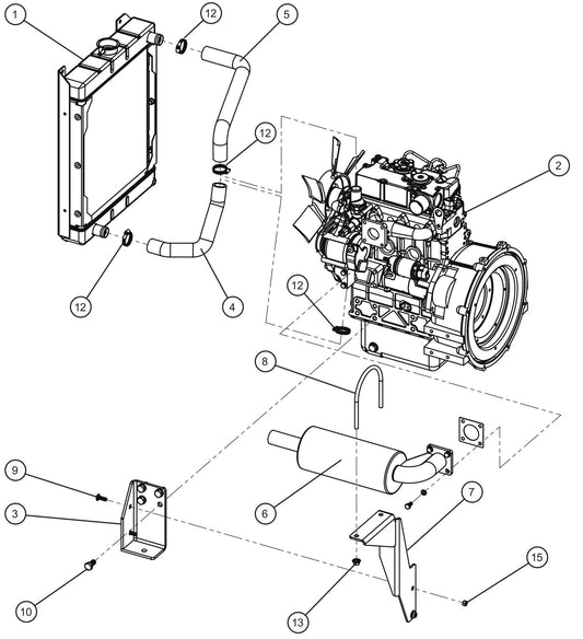 LD Series Night-Lite Pro II CAT/Perkins 1.1 Engine Group (1 of 7) Assembly-2 Parts By Allmand