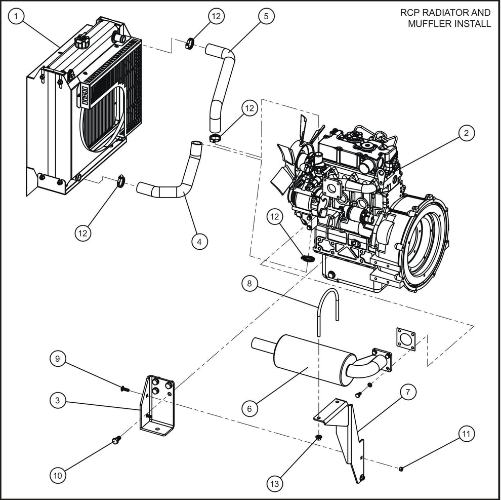 LD Series Night-Lite Pro II CAT/Perkins 1.1 Engine Group (2 of 7) Assembly Parts By Allmand