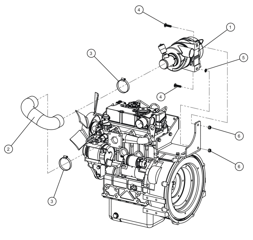 LD Series Night-Lite Pro II CAT/Perkins 1.1 Engine Group (4 of 7) Assembly Parts By Allmand