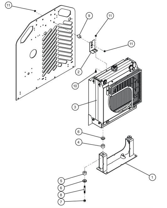 LD Series Night-Lite Pro II CAT/Perkins 1.1 Engine Group (6 of 7) Assembly Parts By Allmand