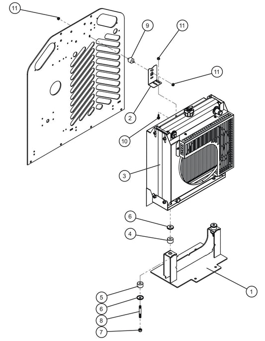 LD Series Night-Lite Pro II CAT/Perkins 1.1 Engine Group (7 of 7) Assembly Parts By Allmand