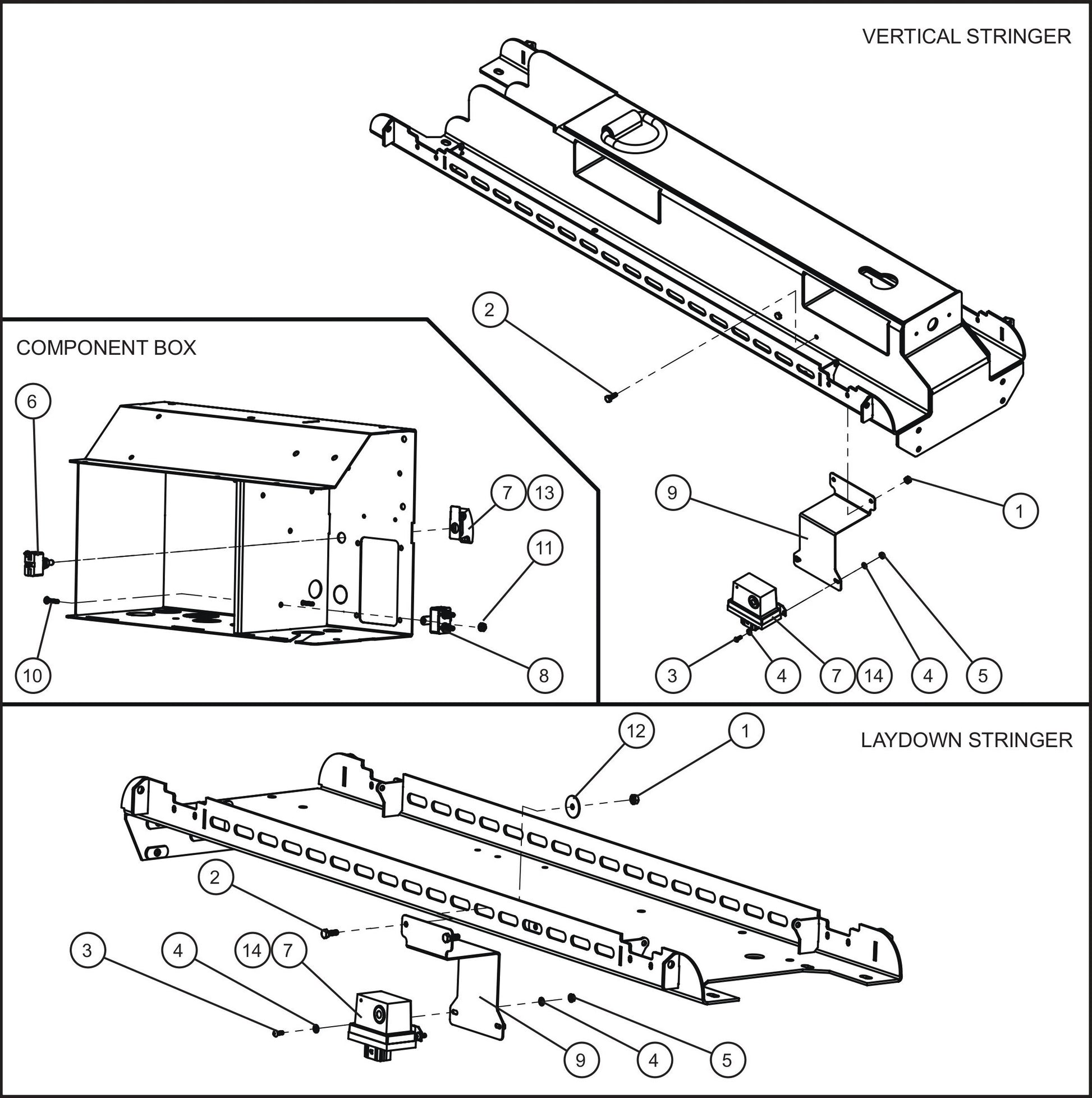 LD Series Night-Lite Pro II CAT/Perkins 1.1 Shocker Group (2 of 2) Assembly Parts By Allmand
