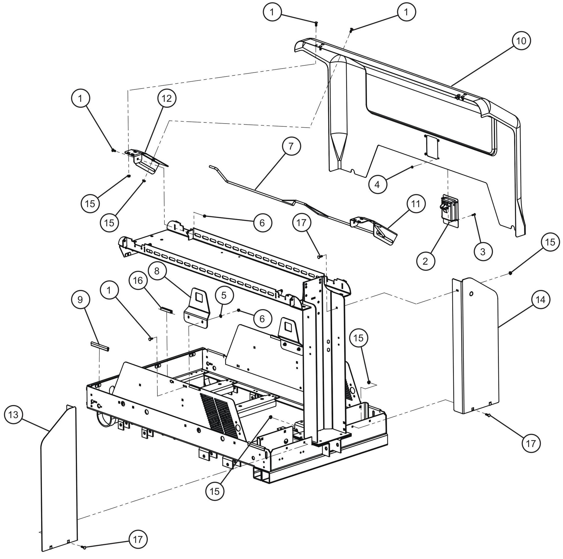 LD Series Night-Lite Pro II Left Door Group Assembly Parts By Allmand
