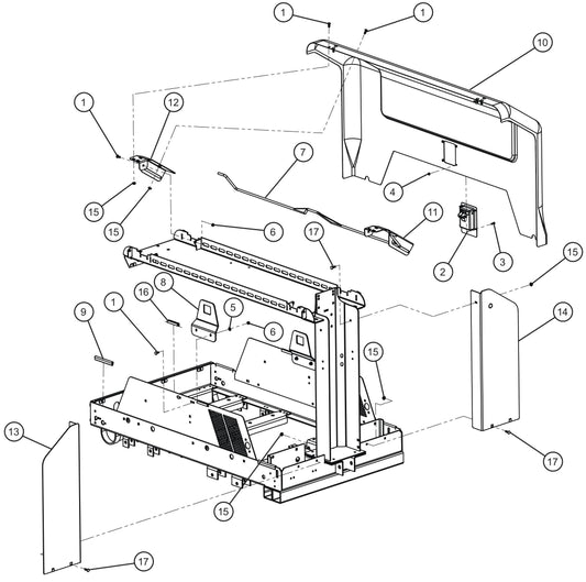 LD Series Night-Lite Pro II Left Door Group Assembly Parts By Allmand