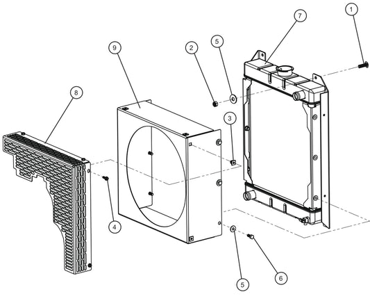 LD Series Night-Lite Pro II Kubota D1005/1105 Engine Group (4 of 6) Assembly Parts By Allmand