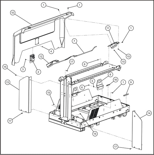 LD Series Night-Lite Pro II Right Door Group Assembly Parts By Allmand