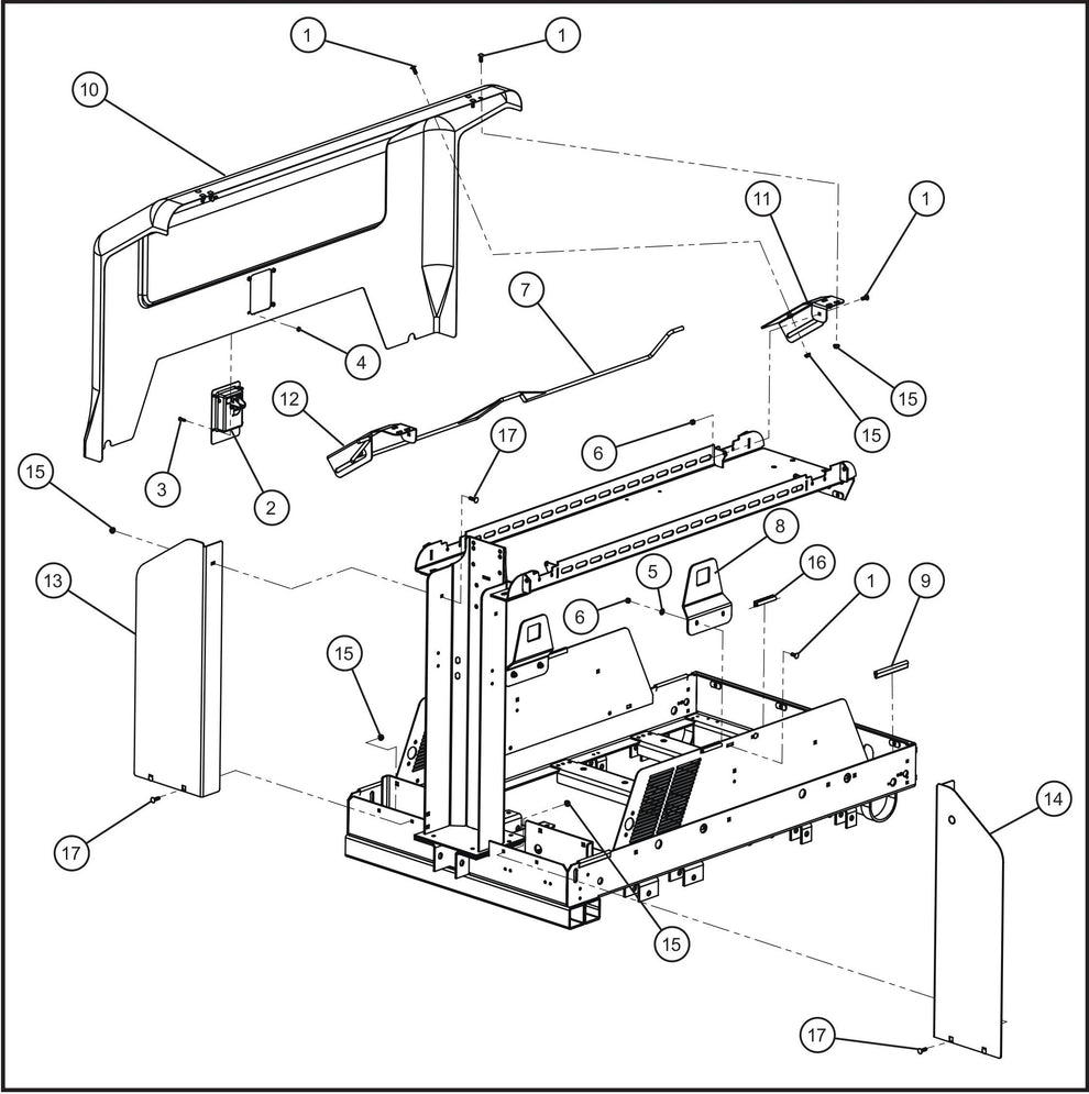 LD Series Night-Lite Pro II Right Door Group Assembly Parts By Allmand