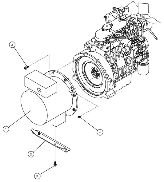 LD Series Night-Lite Pro II Marathon 6/8kW 50/60Hz Generator Assembly Parts By Allmand