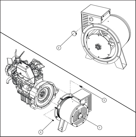 LD Series Night-Lite Pro II Coliseum 6/8kW 50/60Hz Generator Assembly Parts By Allmand
