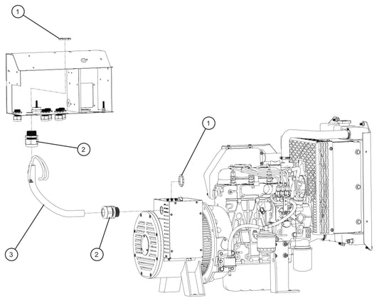 LD Series Night-Lite Pro II Coliseum 10/4 Generator Cord Assembly Parts By Allmand