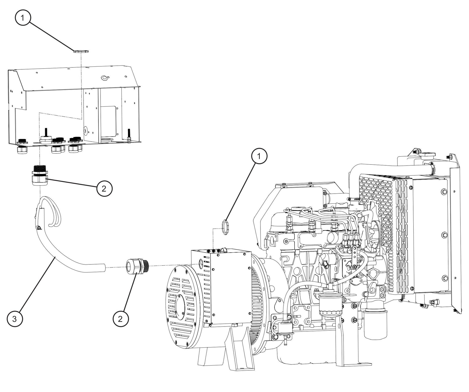 LD Series Night-Lite Pro II Coliseum 6/4 Generator Cord Assembly Parts By Allmand