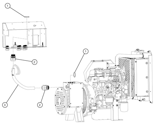 LD Series Night-Lite Pro II Coliseum 6/4 Generator Cord Assembly Parts By Allmand