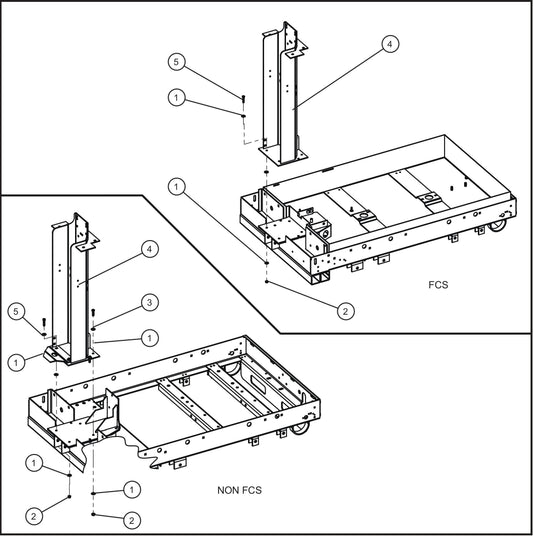 LD Series Night-Lite Pro II Tower Pedestal Assembly Parts By Allmand