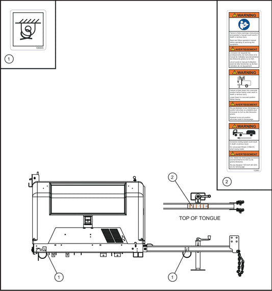 LD Series Night-Lite Pro II Laydown Tower Trailer Right Side Domestic Decals Assembly Parts By Allmand