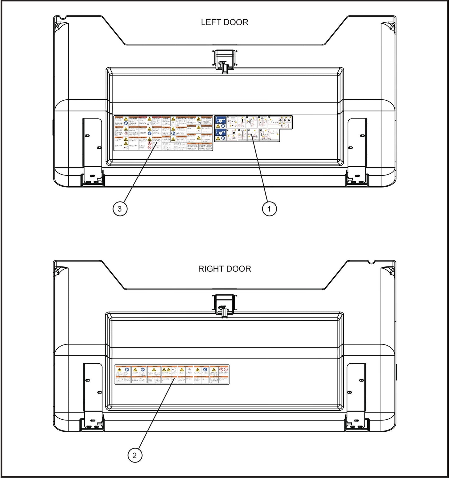 LD Series Night-Lite Pro II Laydown Tower Trailer Door Interior Domestic Decals Assembly Parts By Allmand