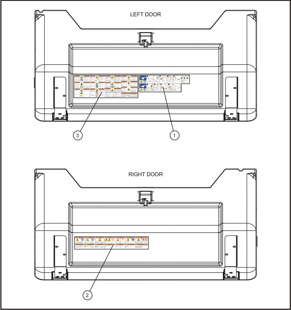 LD Series Night-Lite Pro II Laydown Tower Trailer Door Interior Domestic Decals Assembly Parts By Allmand