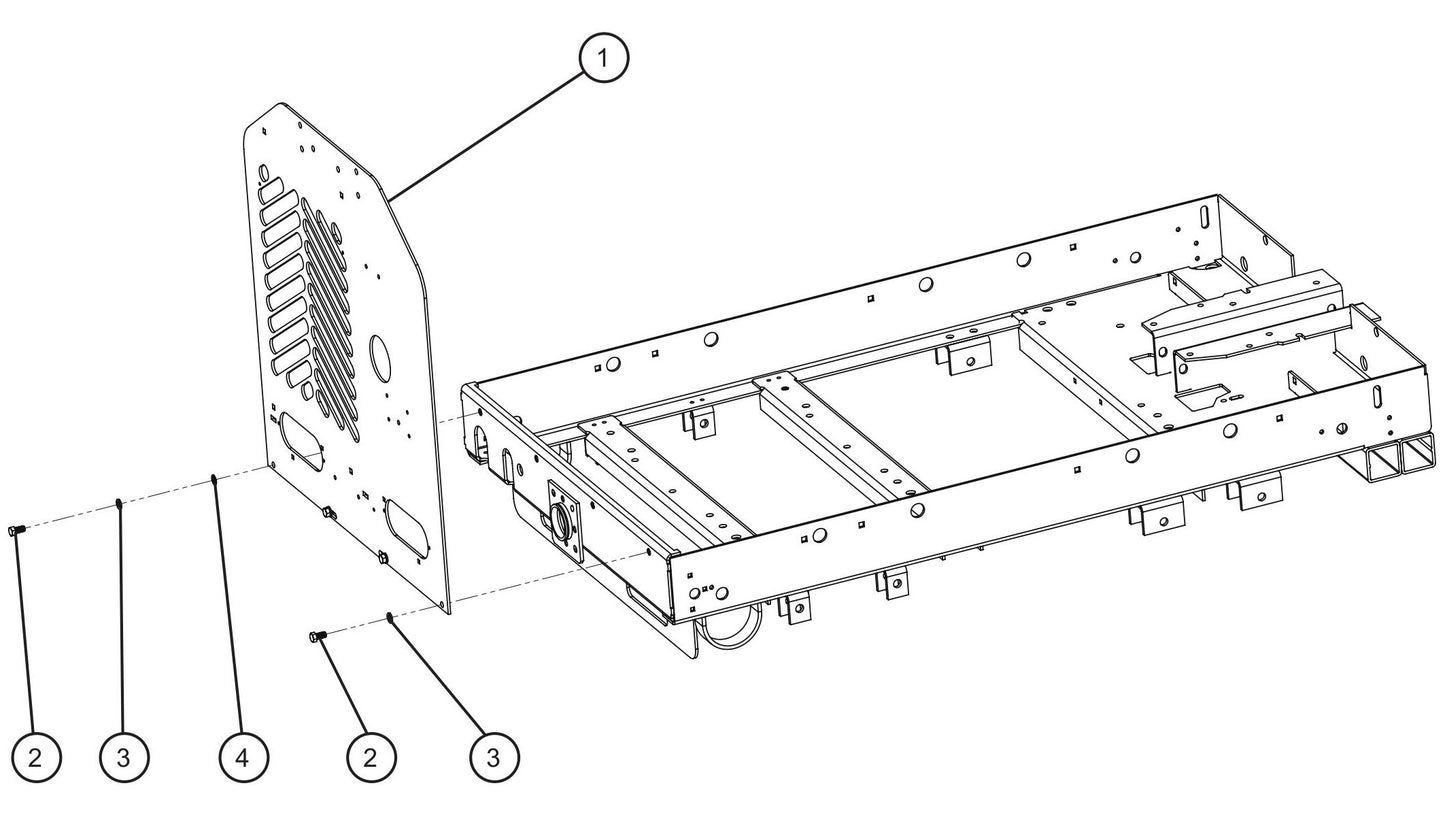 LD Series Night-Lite Pro II Kubota Rear Panel Assembly Parts By Allmand