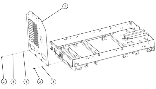 LD Series Night-Lite Pro II Kubota Rear Panel Assembly Parts By Allmand