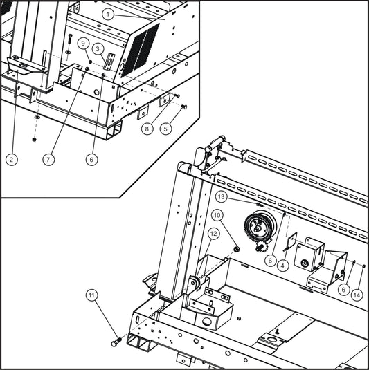 LD Series Night-Lite Pro II Laydown Tower Trailer Group (2 of 2) Assembly Parts By Allmand