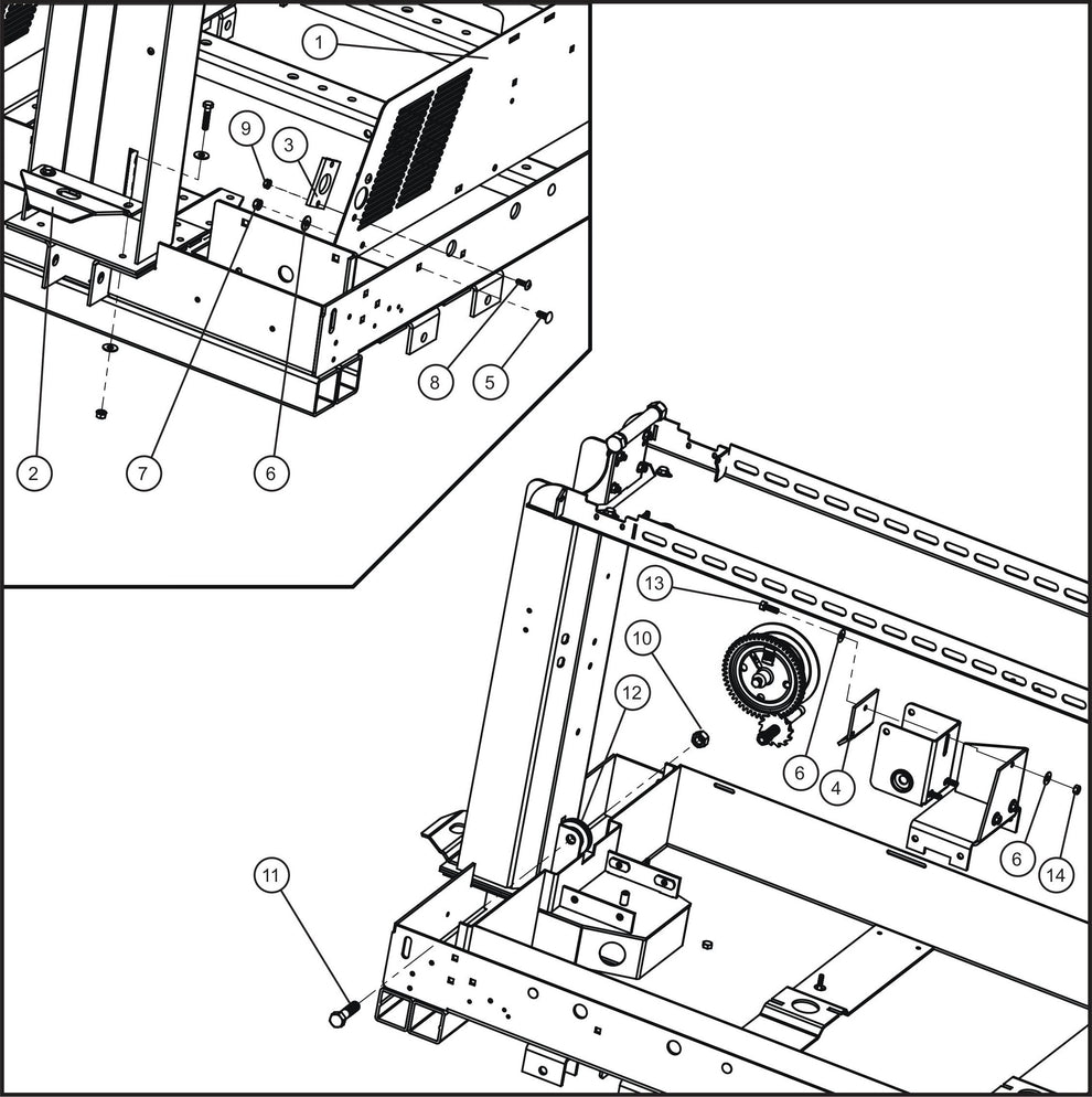 LD Series Night-Lite Pro II Laydown Tower Trailer Group (2 of 2) Assembly Parts By Allmand
