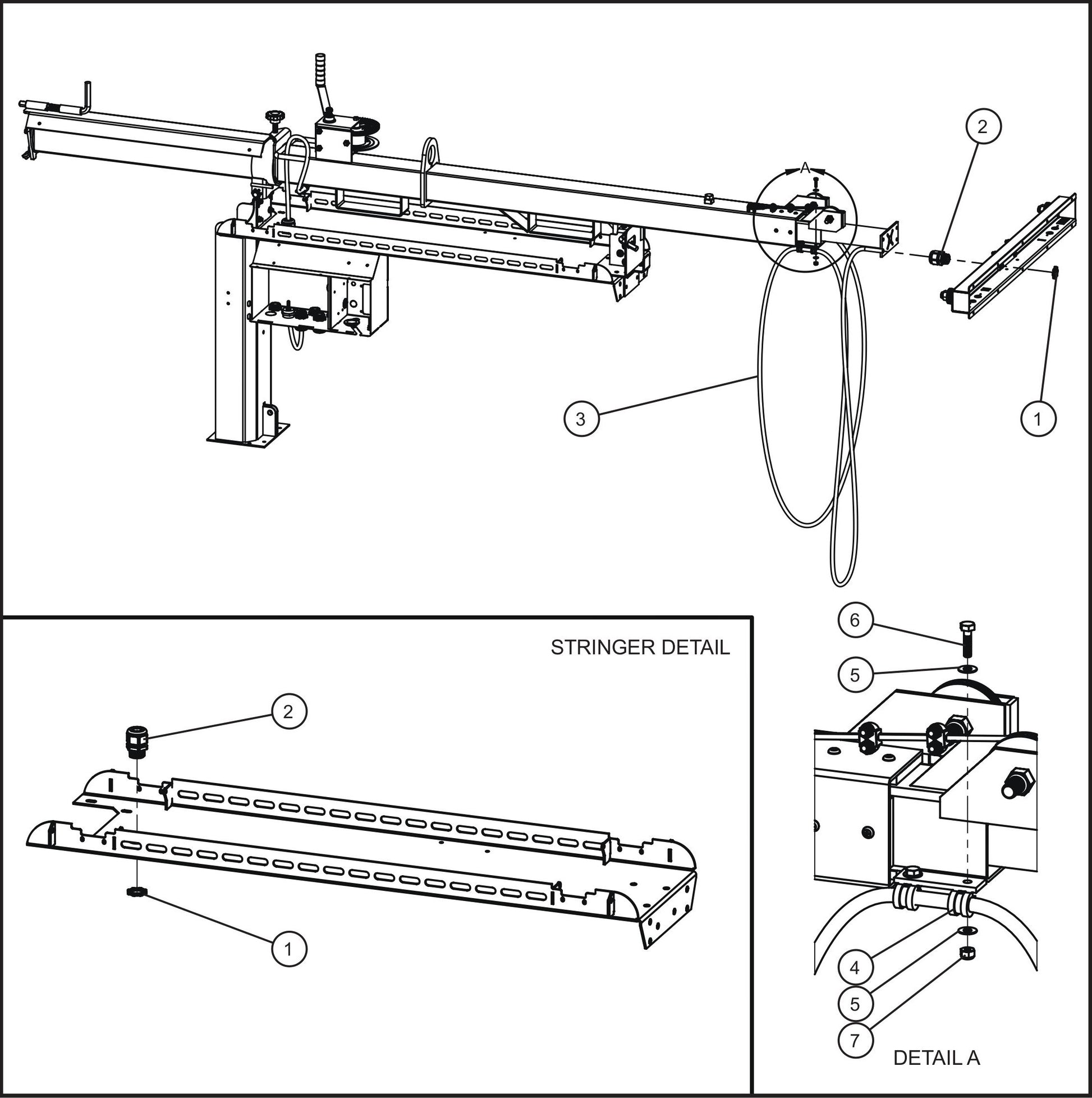 LD Series Night-Lite Pro II Laydown Tower Cord Group Assembly Parts By Allmand