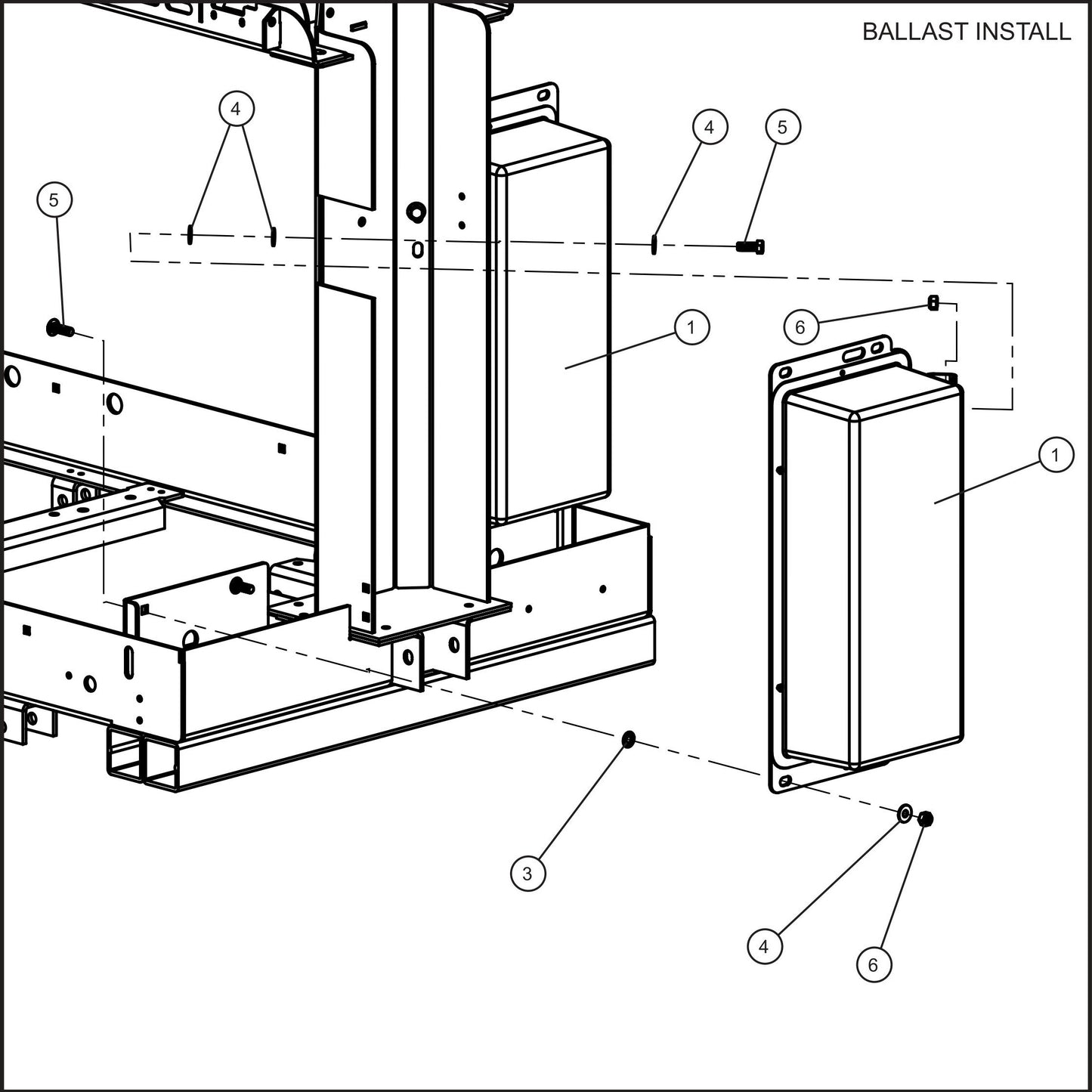 LD Series Night-Lite Pro II Ballast Box Install Group Assembly Parts By Allmand