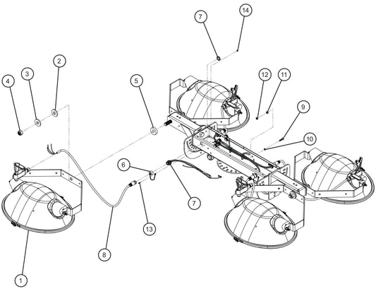 LD Series Night-Lite Pro II SHO Lamp Holder Quick Disconnect Install Group Assembly Parts By Allmand