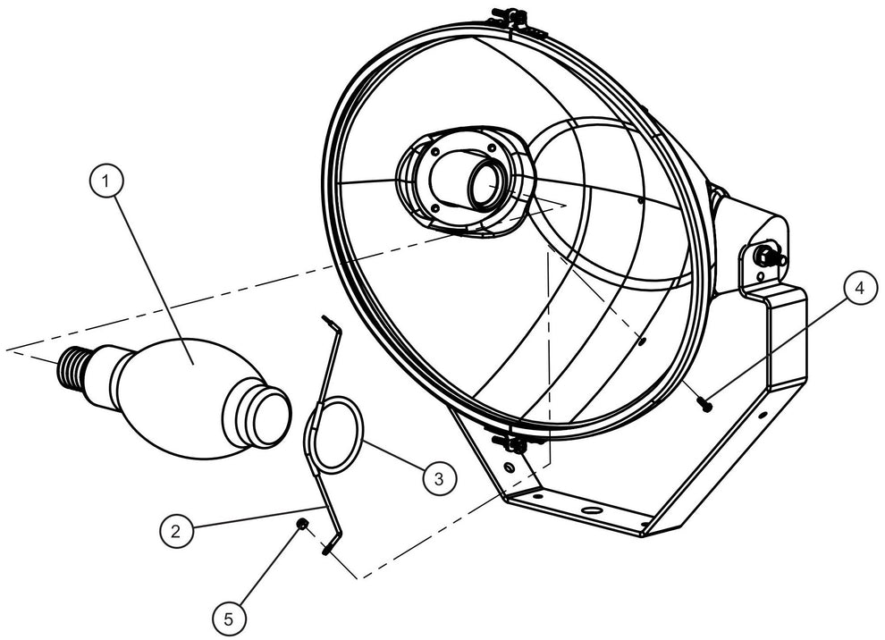 LD Series Night-Lite Pro II SHO Lamp Holder Bulb Options Assembly Parts By Allmand