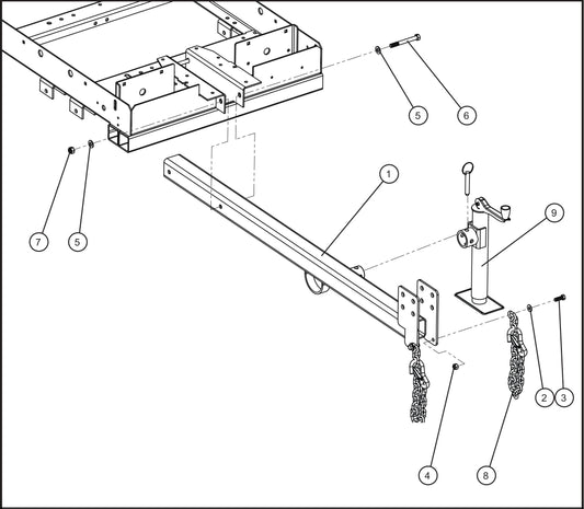 LD Series Night-Lite Pro II Reversible Tongue Assembly Parts By Allmand