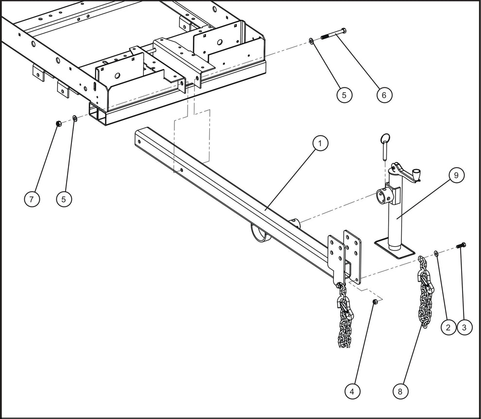 LD Series Night-Lite Pro II Reversible Tongue Assembly Parts By Allmand