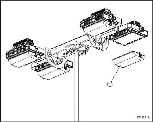 LD Series Night-Lite Pro II SMD LED Lamp Diffuser Assembly Parts By Allmand