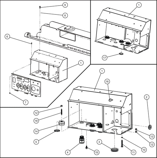 LD Series Night-Lite Pro II Component Box Assembly Parts By Allmand